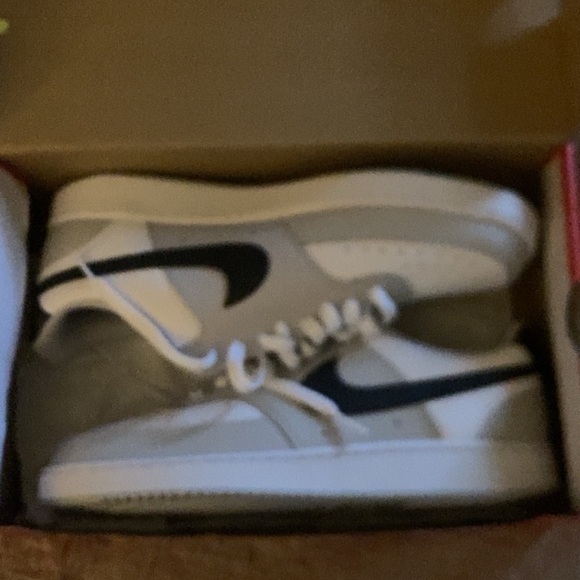 Kids White and Gray Sneakers - Picture 2 of 3